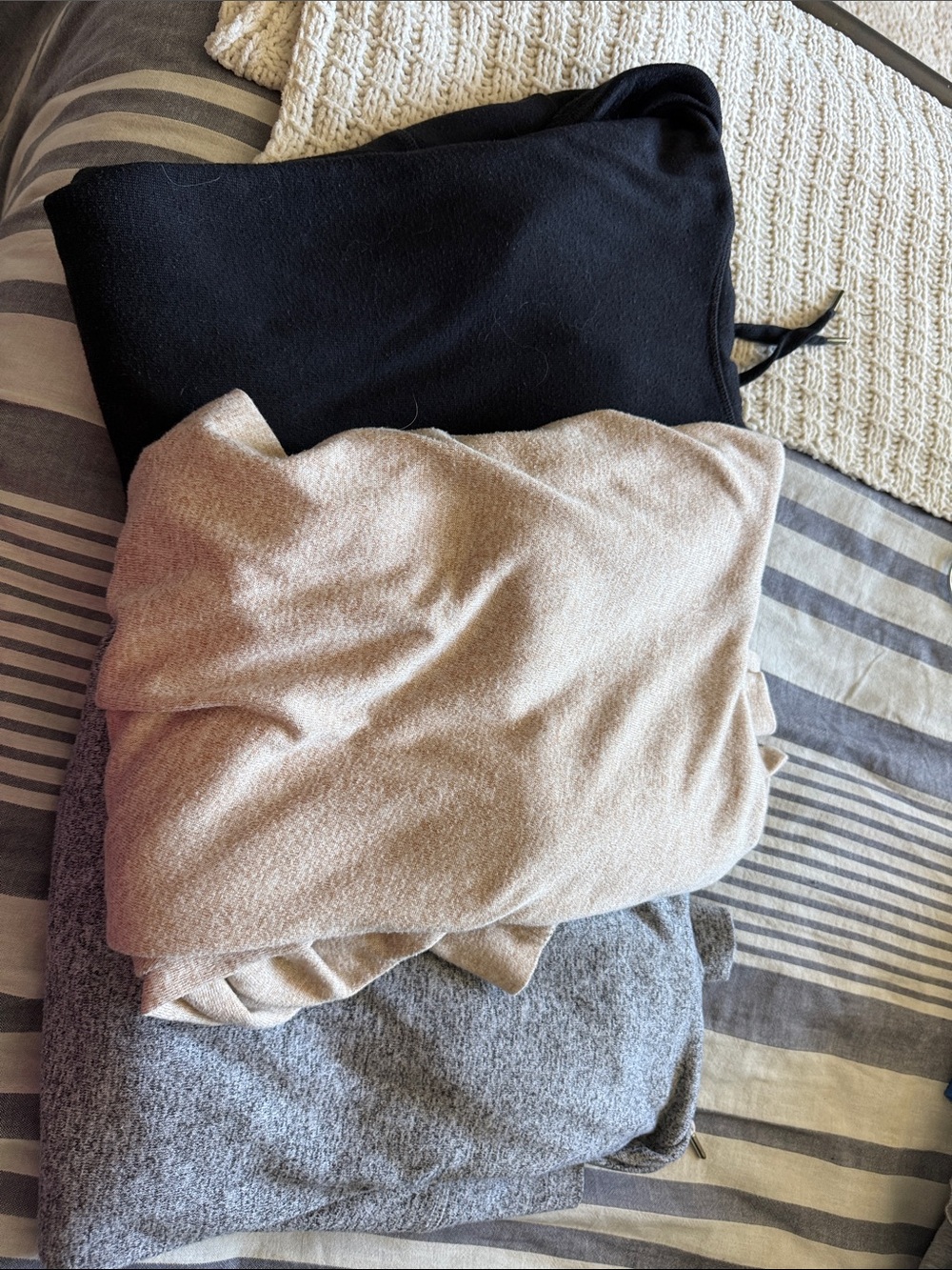 Bundle of 3 Womens High Neck  Sweater - Black, Beige, Gray